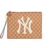 X MLB NY Yankees Supreme Zip Wristlet Pouch, front view
